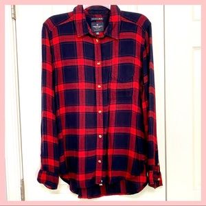 AE Ahh-mazingly Soft Boyfriend Fit Flannel Shirt